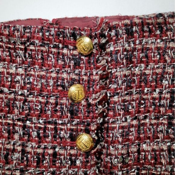 Talbots Textured Plaid Pencil Skirt Sz 14P - Picture 3 of 9